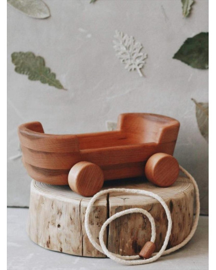 Tateplota Handmade Wooden Pull Along Cart
