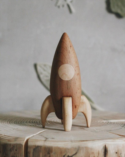 Tateplota Handmade Wooden Rocket