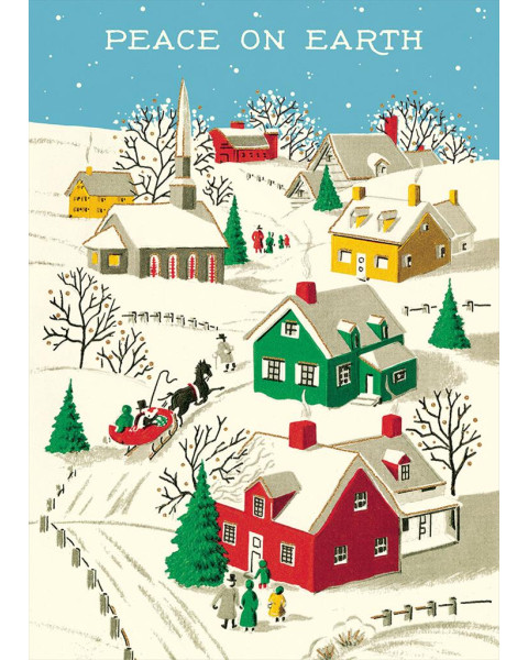 Cavallini Peace On Earth Poster Wrap