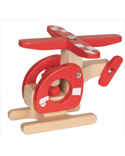 Goki Wooden Red Helicopter