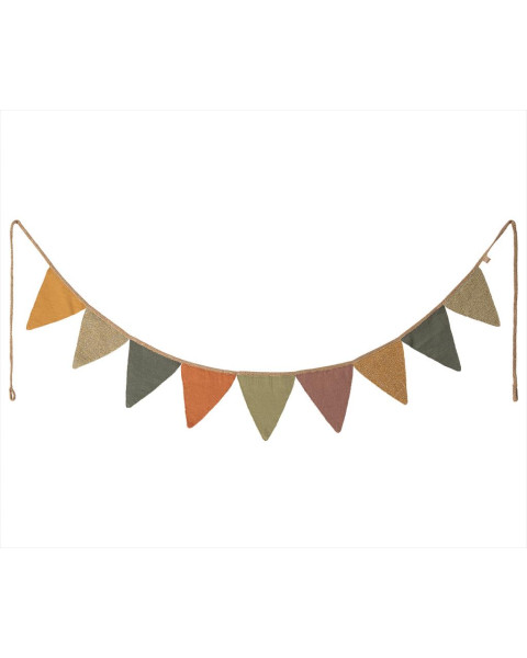 Maileg Garland Knit 9 Flags - Multi