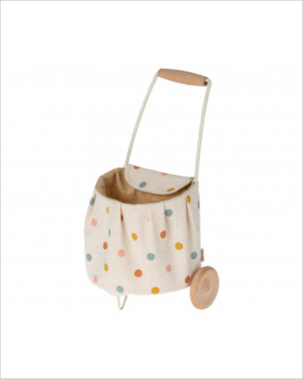 Maileg Miniature Trolley, Mini - Multi Dots