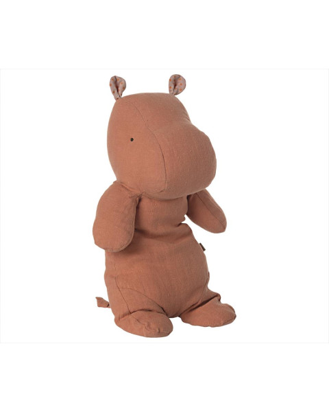 Maileg Safari Friends, Medium Hippo - Dusty Coral (New)