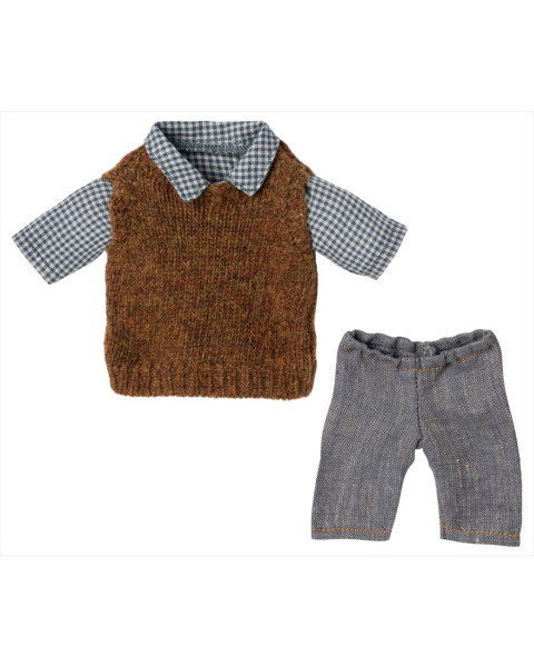 Maileg Shirt, Slipover and Pants for Teddy Dad