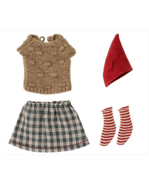 Maileg Christmas Clothes Mouse Medium - Girl (2022)