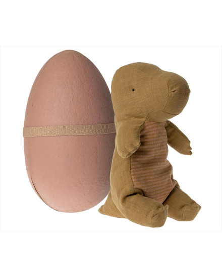 Maileg Gantosaurus in egg, Medium - Dark Ocher