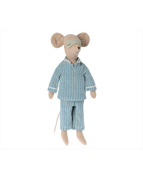 Sample Maileg Medium Mouse, Pyjamas - Blue