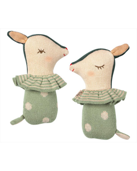 Maileg Bambi Rattle - Dusty Mint