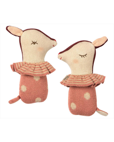 Maileg Bambi Rattle - Rose