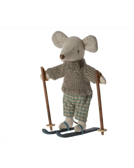 Maileg Winter Mouse with Ski Set, Big Brother