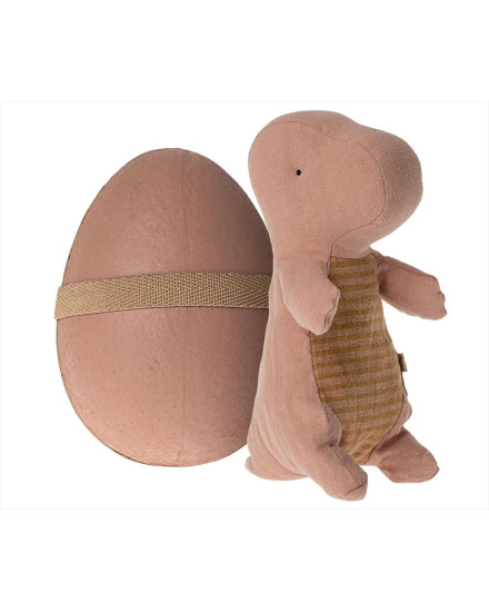 Maileg Gantosaurus in egg, Small - Old rose