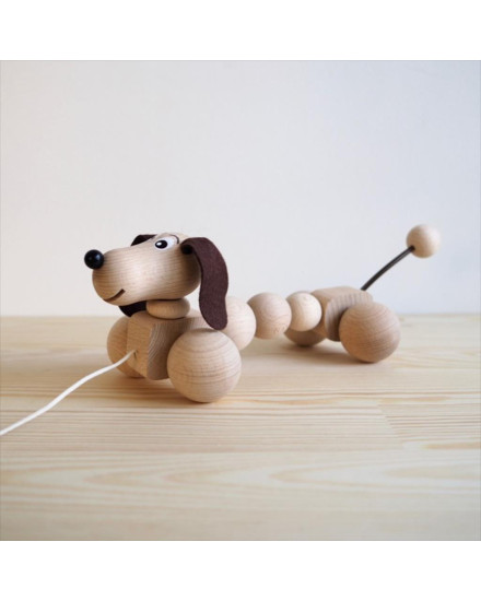 Sarah and Bendrix Otto Wooden Sausage Dog