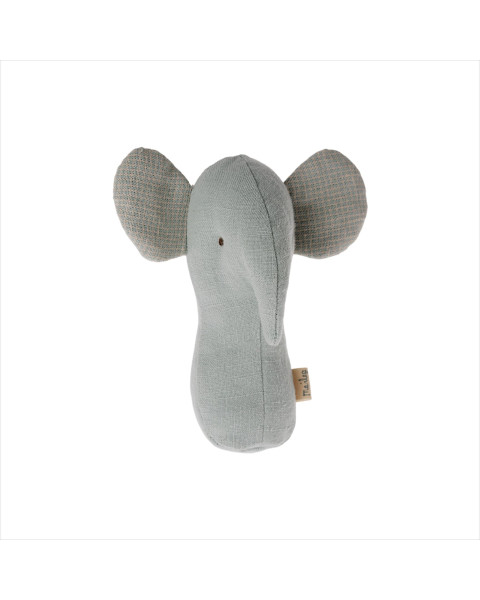 Maileg Lullaby Friends, Elephant Rattle - Light Dusty Blue
