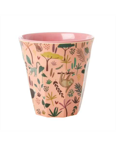 Rice Melamine Medium Cup with Coral All Over Jungle 250ml