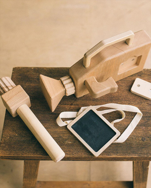 Handmade Wooden Reporter Set [without press badge]