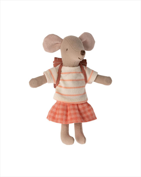 Sample Maileg Tricycle Mouse, Big Sister - Coral