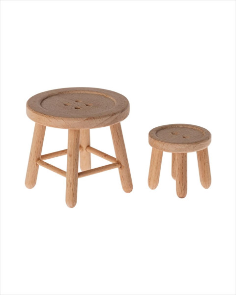 Imperfect Maileg Table and Stool Set, Mouse