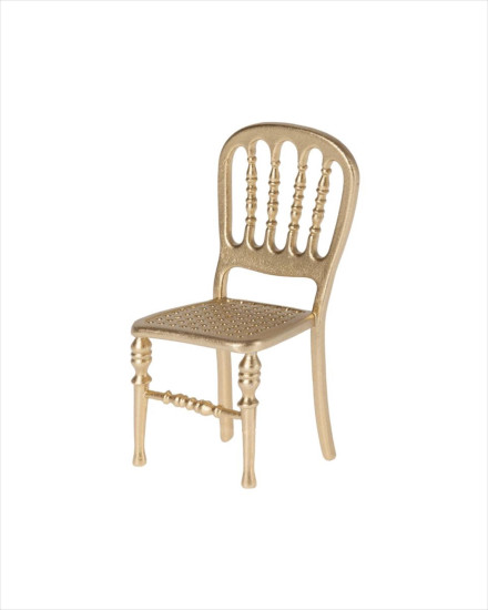 Maileg Metal Chair Mouse - Gold