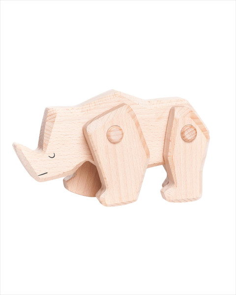 Bajo Wooden Animal - Rhinoceros