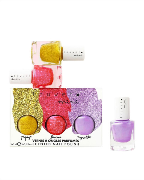 Inuwet Trio Box Kids Nails Polish Rainbow