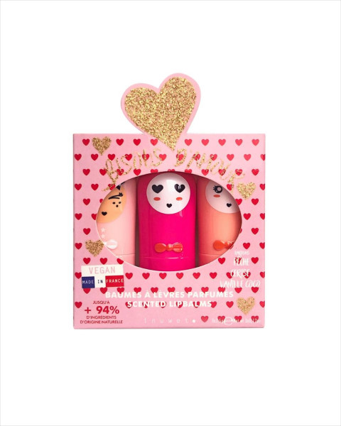 Inuwet Trio Lip Balms Gift Set - Kiss