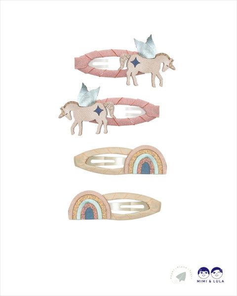 Mimi & Lula Winged Unicorn & Rainbow Clic Clacs