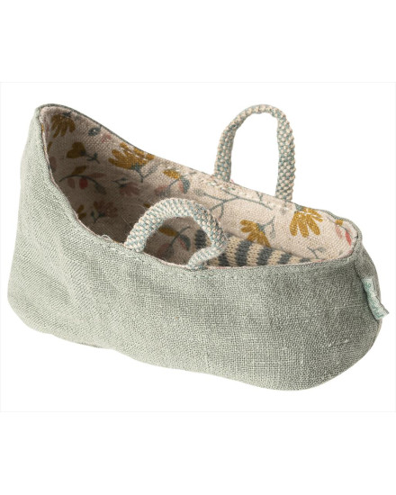 Maileg Carry Cot MY - Dusty Green