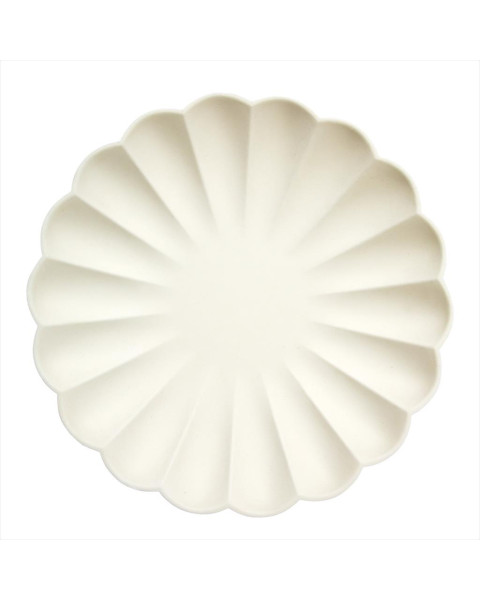 Meri Meri Cream Simply Eco Large Plates