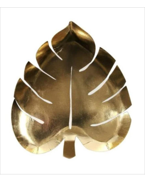 Meri Meri Palm Leaf Gold Plate
