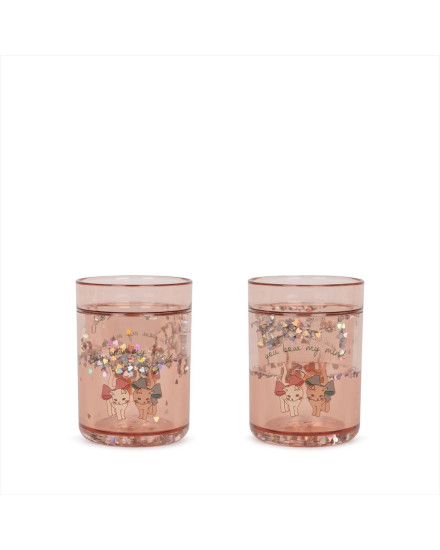 Konges Slojd 2 Pack Glitter Cups - Bow Kitty