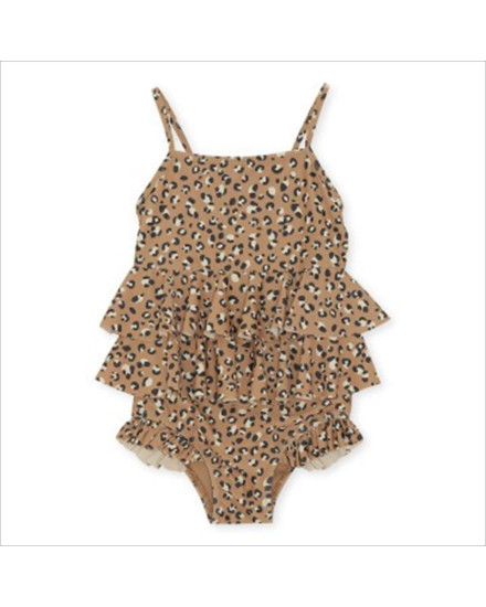 Konges Slojd Leo Frill Swimsuit - Leo Brown