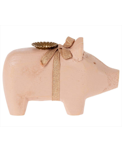 Maileg Wooden Pig, Small - Powder