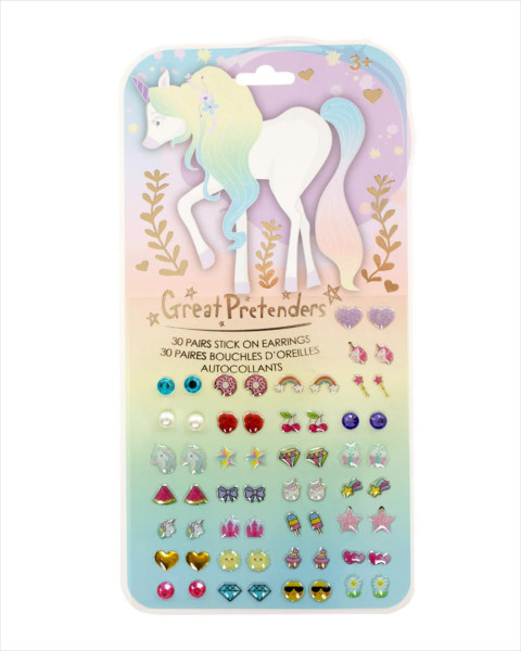 Great Pretenders Whimsical Unicorn Sticker Earrings