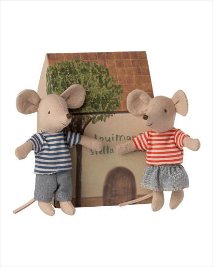 Maileg LouiMax and Stella, Little Brother and Sister Mice