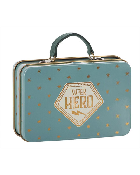 Maileg Suitcase Metal - Blue Gold Stars