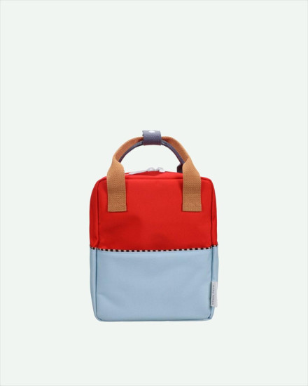 Sticky Lemon Backpack Small | Colourblocking | Red Hat + Zissou Blue