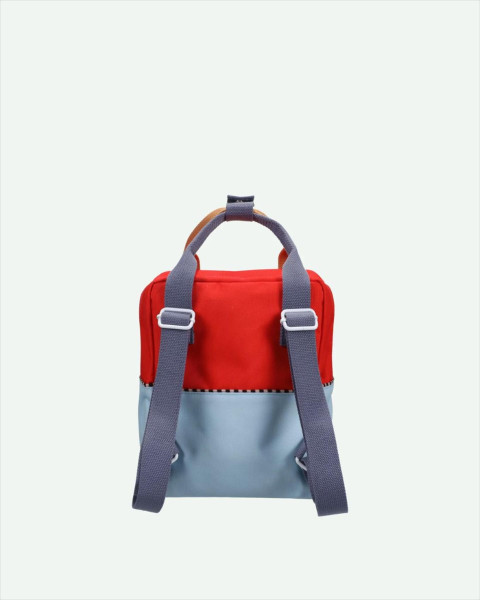 Sticky Lemon Backpack Small | Colourblocking | Red Hat + Zissou Blue