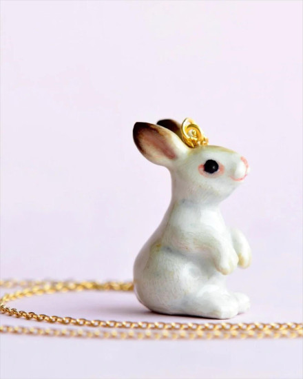 Camp Hollow White Rabbit Necklace