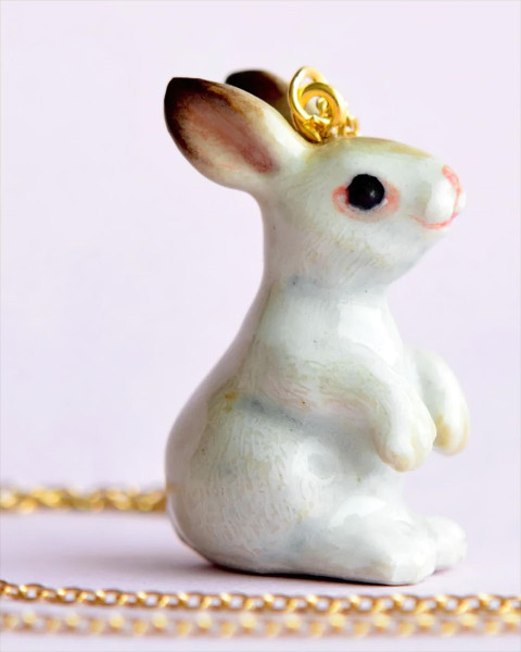 Camp Hollow White Rabbit Necklace