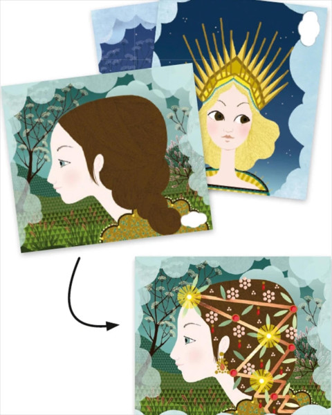 Djeco Light Up Pictures - Tiaras (STEM)