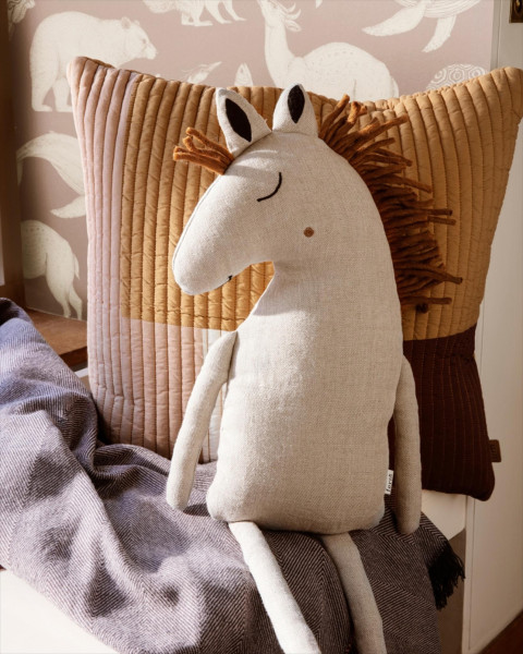 Ferm Living Safari Horse Cushion - Natural