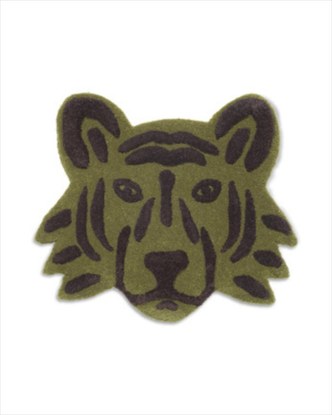 Ferm Living Tufted Tiger Head - Green