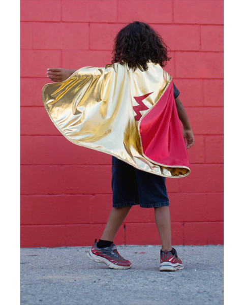 Great Pretenders Gold and Red Reversible Wonder Cape