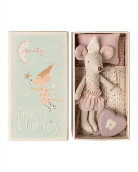 Maileg Tooth Fairy Mouse, Little Sister in Matchbox