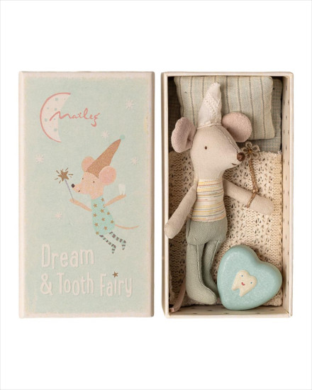 Maileg Tooth Fairy Mouse, Little Brother in Matchbox