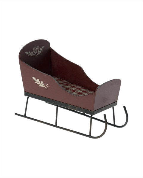Imperfect Maileg Sleigh Mini Wooden - Red