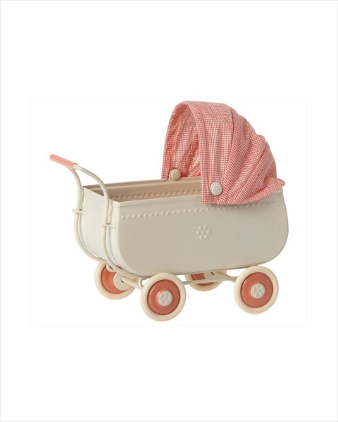 Imperfect Maileg Pram, Micro - Coral