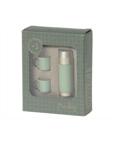Maileg Thermos and Cups - Mint