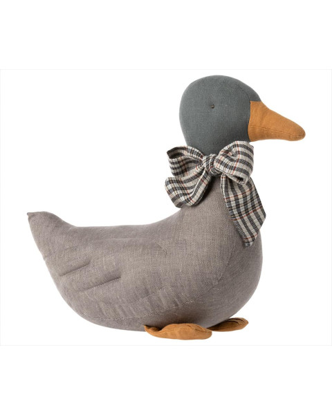 Maileg Duck  with Ribbon - Grey