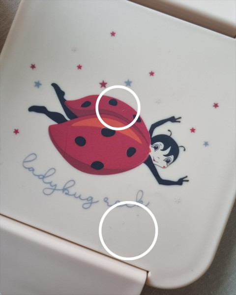 Imperfect Konges Slojd Lunch Box Plastic Small - Ladybug